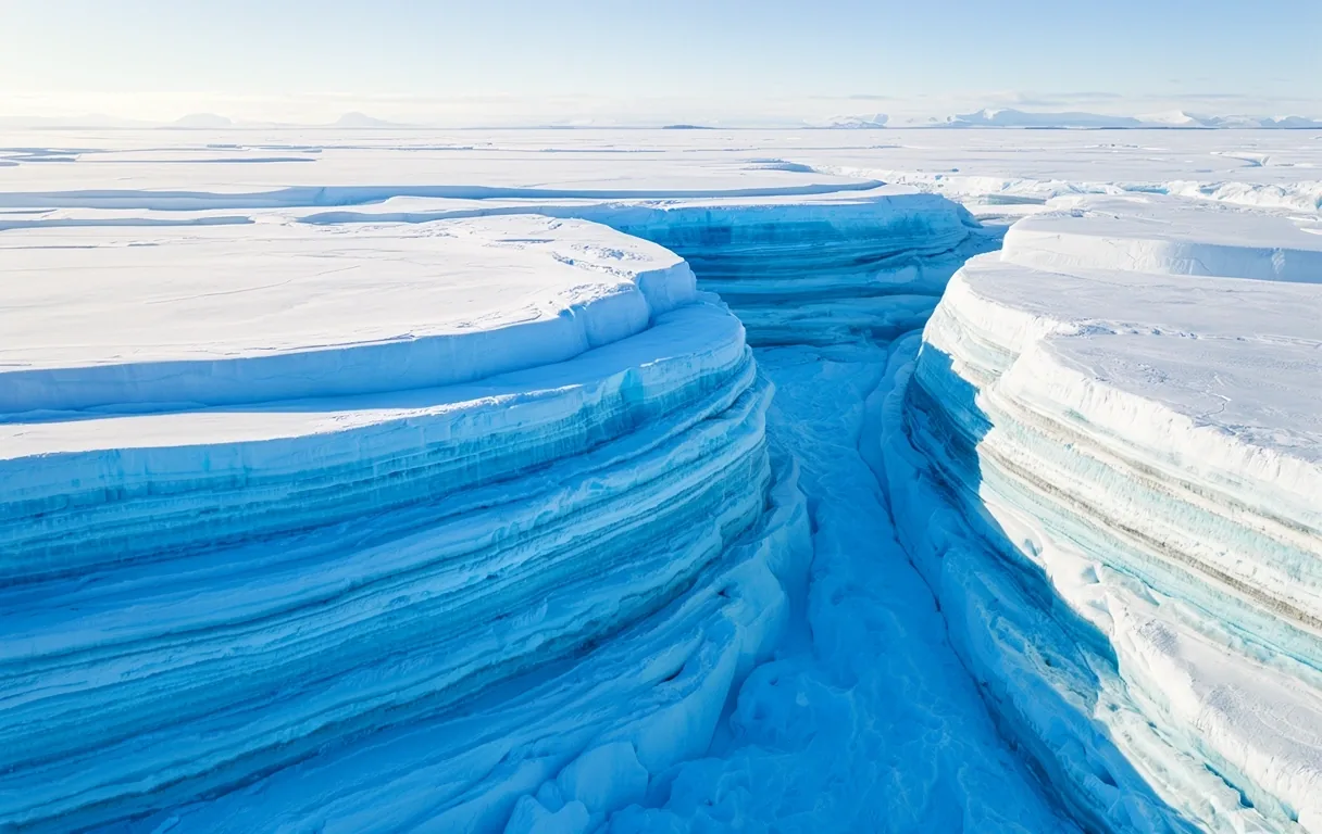 Canadian arctic ice strata