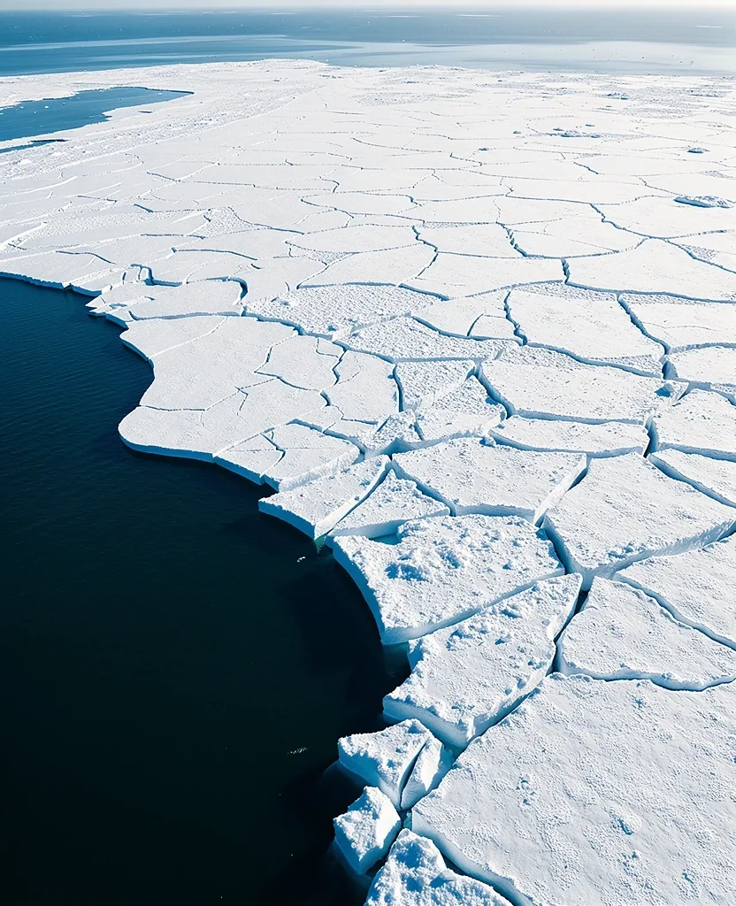 Aerial view of Canadian arctic landscape representing data terrain